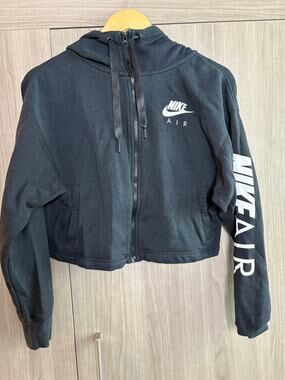 Nike Air cropped black hoodie sweatshirt women's size medium